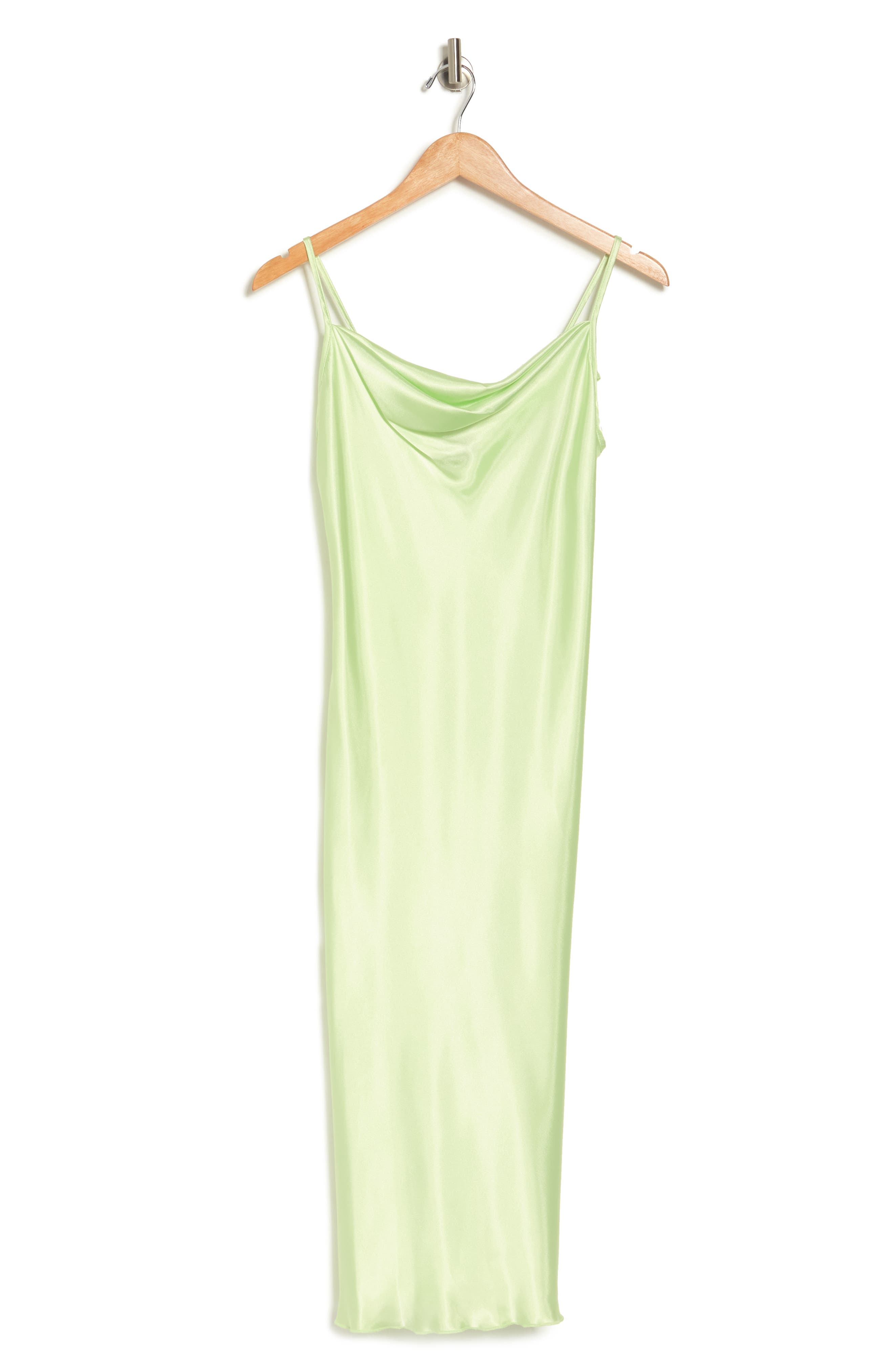 Bebe Solid Satin Dress In Sage Modesens