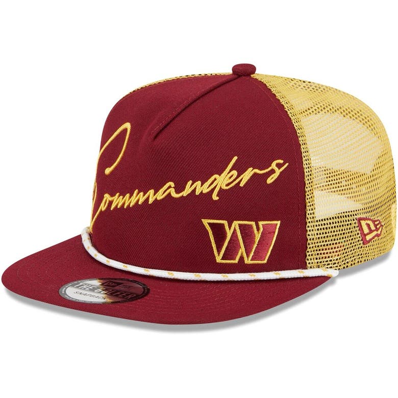 New Era Burgundy Washington Commanders Script Logo Golfer 9fifty