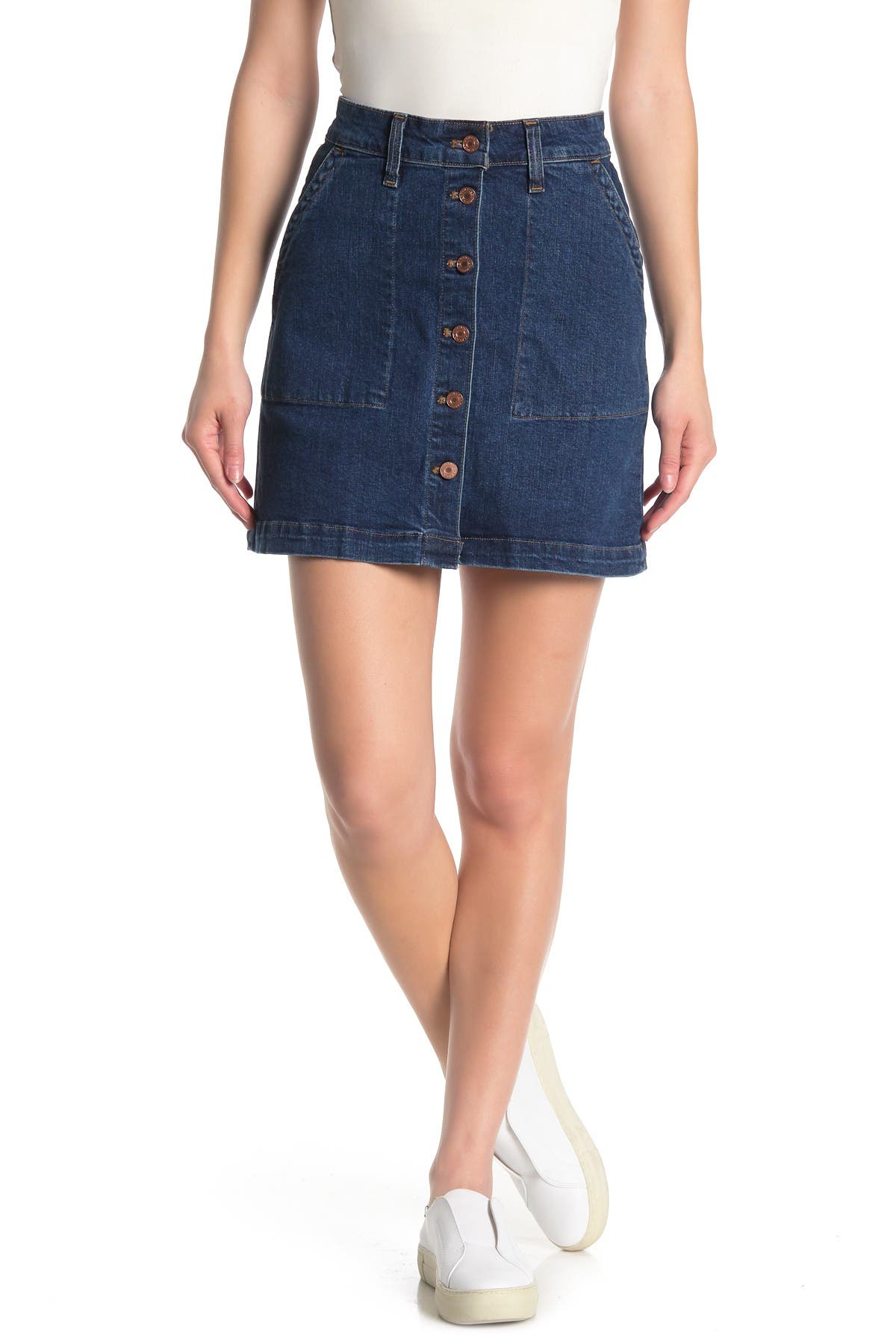 j crew jean mini skirt