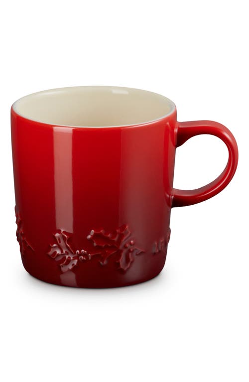 Le Creuset Holly Collection Mug in Cerise 