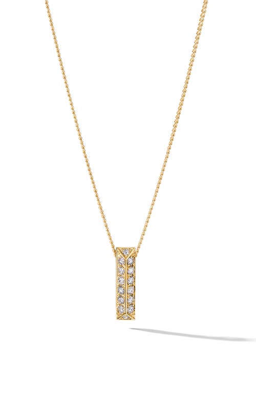 Cast The Iced Blade Diamond Pendant Necklace in 14K Yellow Gold at Nordstrom, Size 19