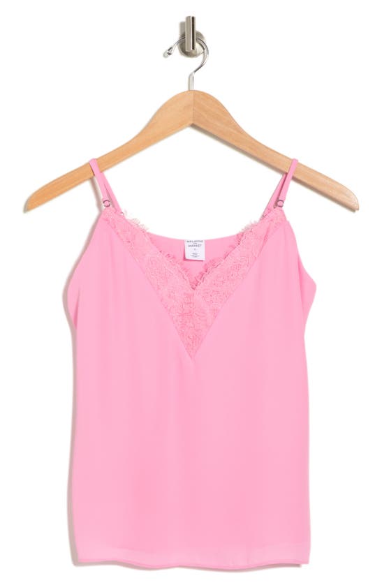 Melrose And Market Lace Cami In Pink Begonia