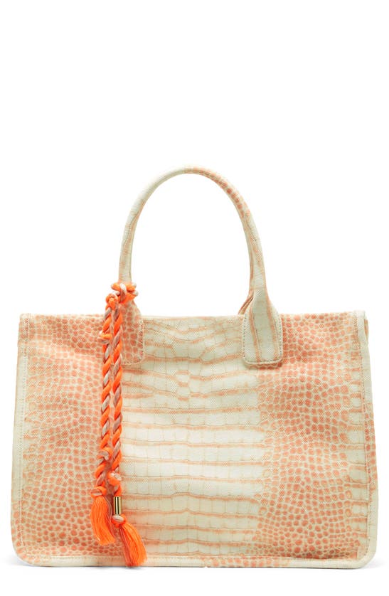 Vince Camuto Orla Canvas Tote In Sorbet