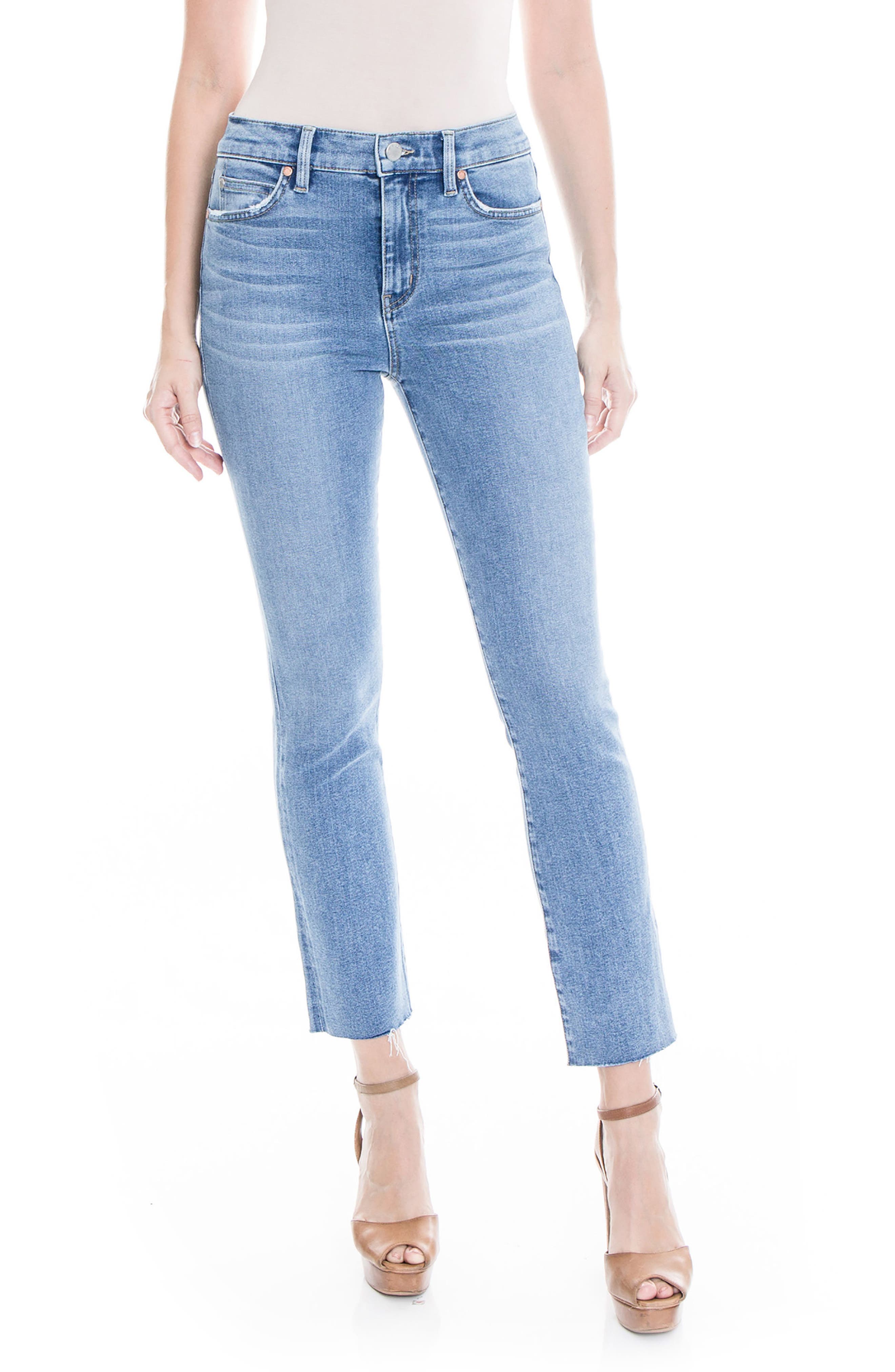 Level 99 Bailey Stretch Fray Hem Straight Leg Jeans (Docweiler) Nordstrom