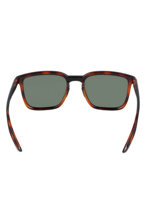 Nike Circuit 55mm Square Sunglasses In Soft Tortoise/green