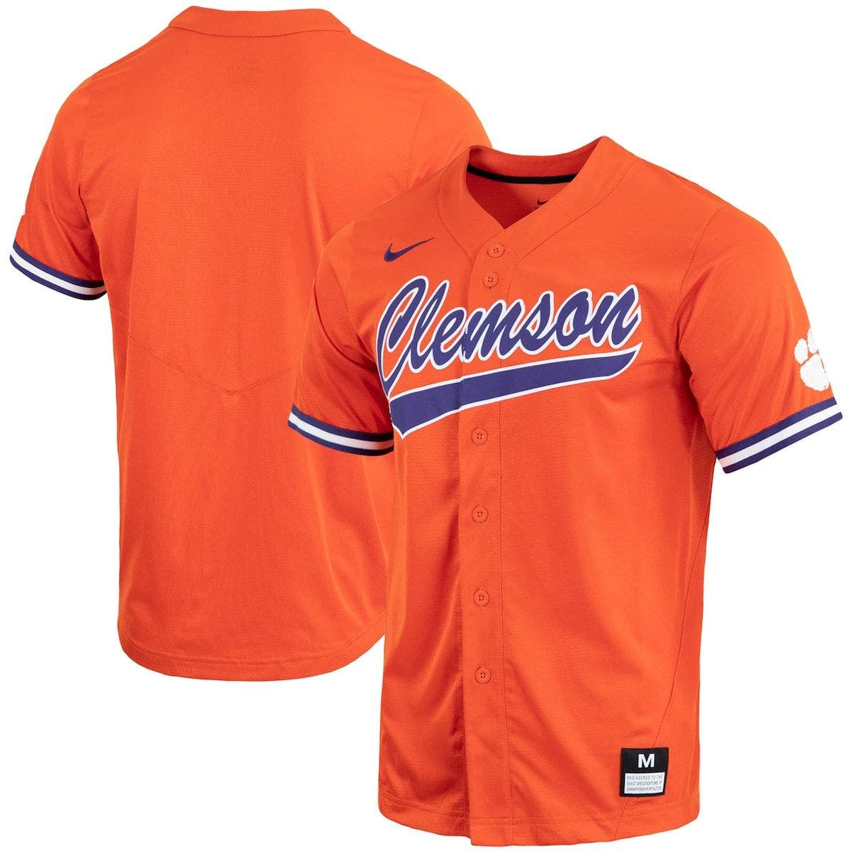 Mens Orange Clemson Tigers Replica Full-Button Baseball Jersey at Nordstrom Nordstrom Men Sport & Swimwear Sportswear Sports Tops 