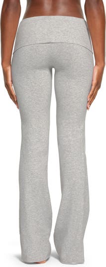Cotton Jersey Foldover Pant  Heather Oatmeal - ShopStyle