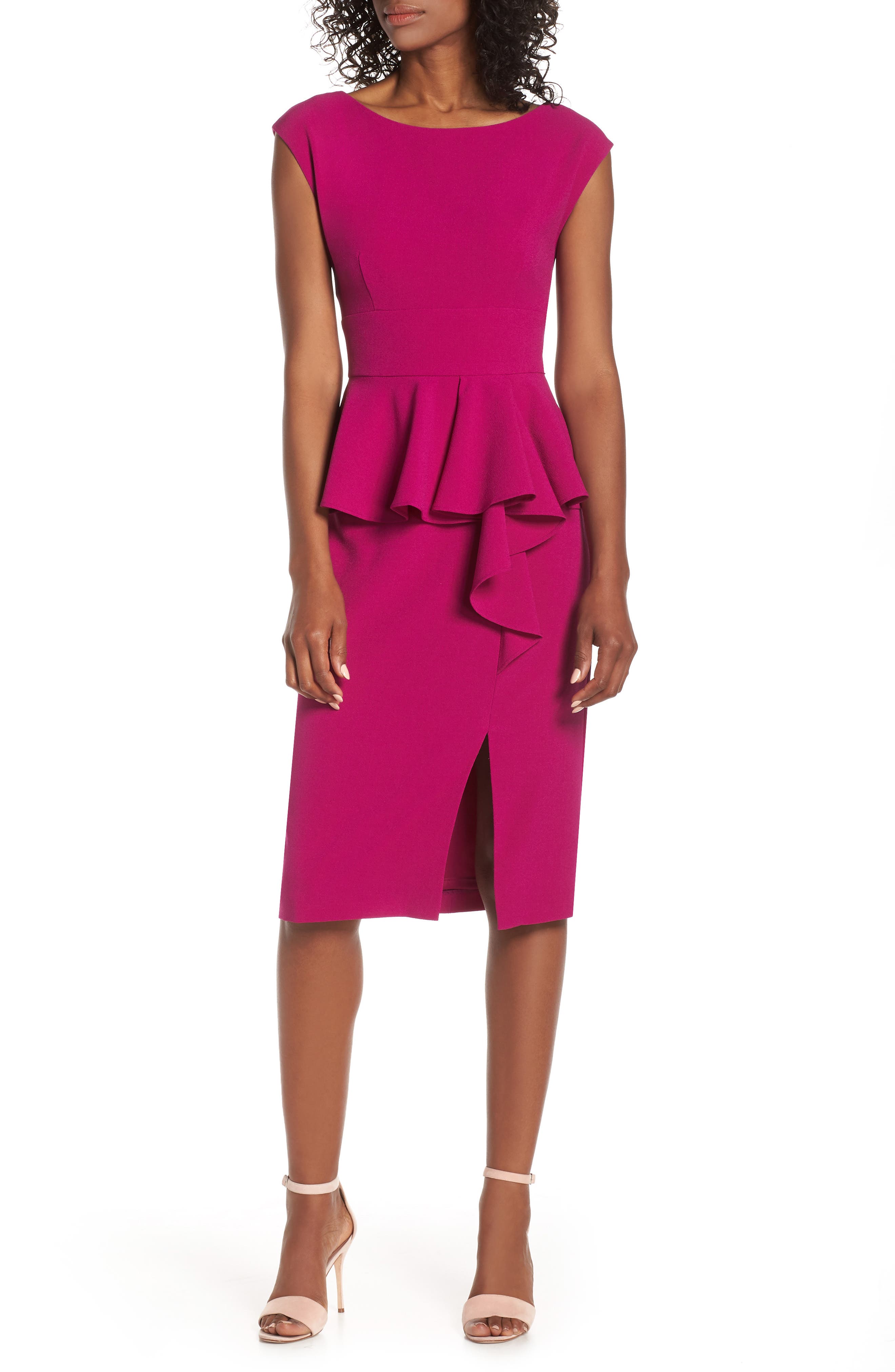 Harper Rose Peplum Sheath Dress, Pink