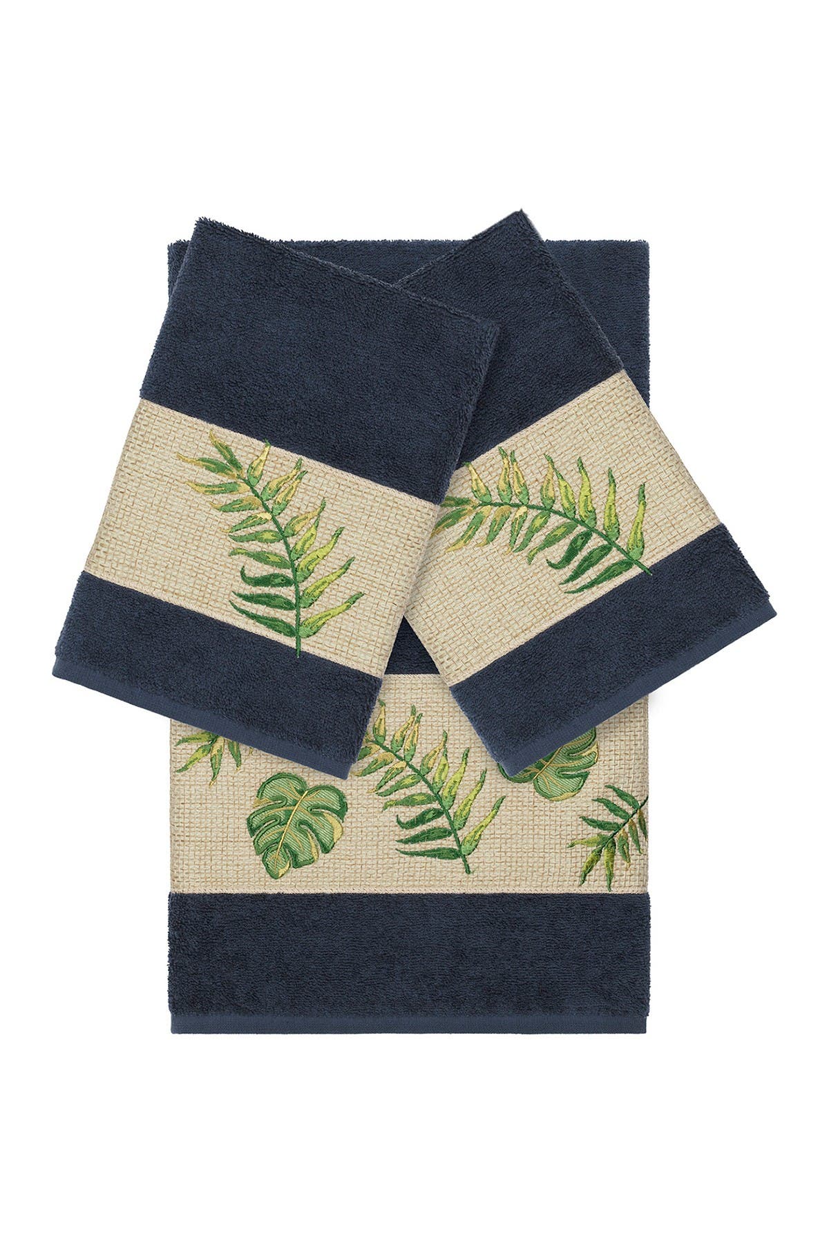 Linum Home Zoe 3-piece Embellished Towel