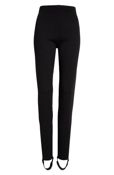 Collections Etc Women's Classic Tapered Leg Stirrup Pants Misses Black  Small, Black, Small - Made in The USA 