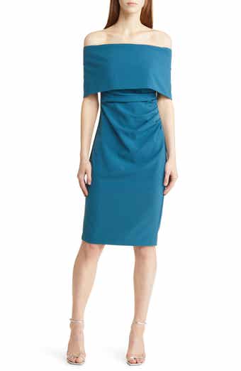 Vince Camuto Popover Cocktail Dress In Emerald At Nordstrom Rack