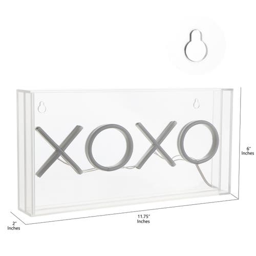 Jonathan Y Contemporary Glam Acrylic Box Usb Operated Led Neon Light In Pink