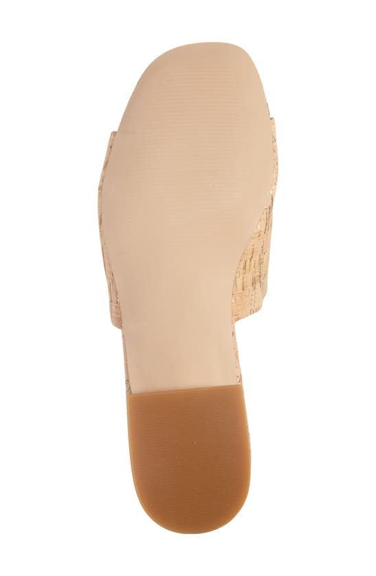 Shop Nordstrom Rack Henna Slide Sandal In Natural Metallic Cork