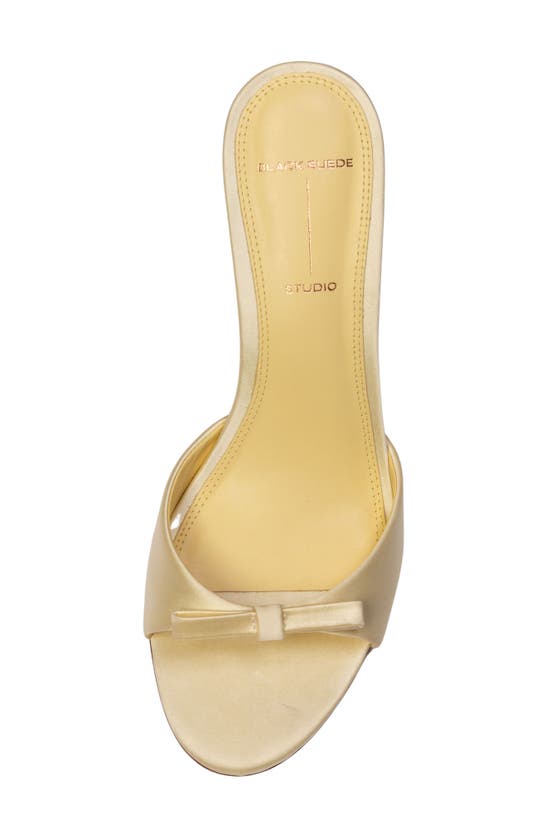 Shop Black Suede Studio Albie Slide Sandal In French Vanilla Satin