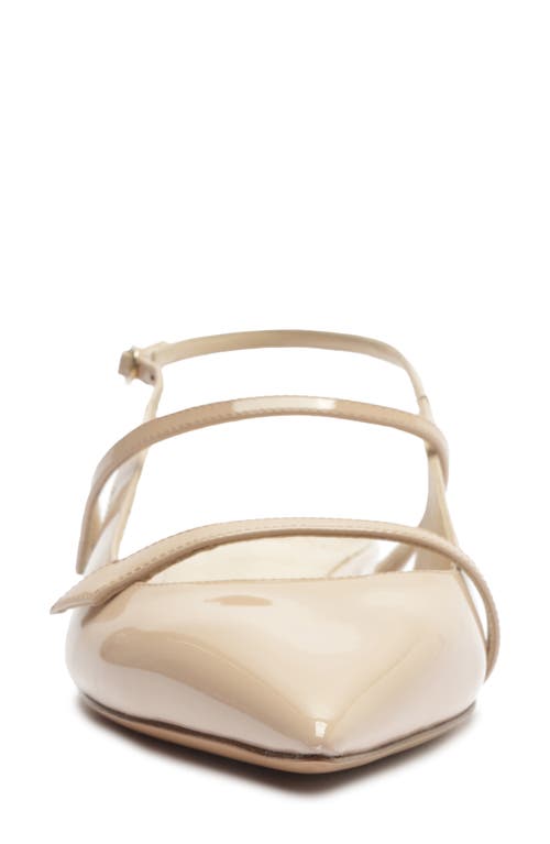 Shop Alexandre Birman Tita Pointed Toe Slingback Flat In Semolina