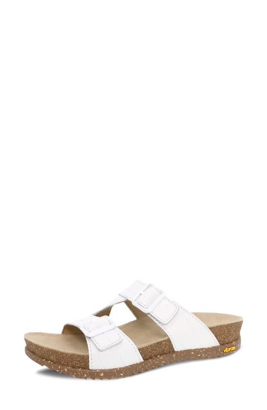 Shop Dansko Dayna Strappy Slide Sandal In White