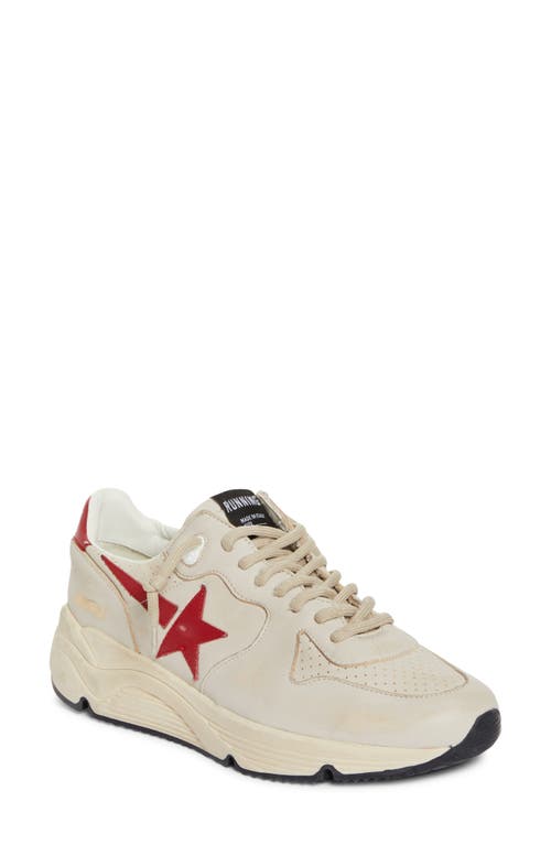 Shop Golden Goose Running Sole Sneaker In Grey/red