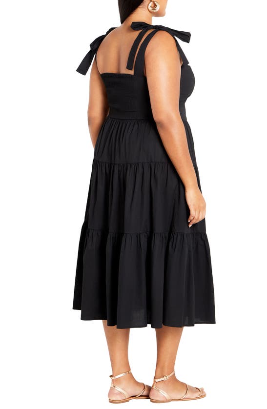 Shop City Chic Corrine Tiered Maxi Sundress In Black