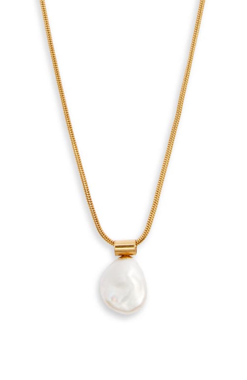 Shop Set & Stones Nathalie Keshi Pearl Pendant Necklace In Gold