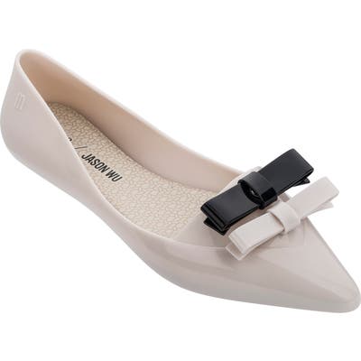 Melissa X Jason Wu Pointy Ii Flat, Beige