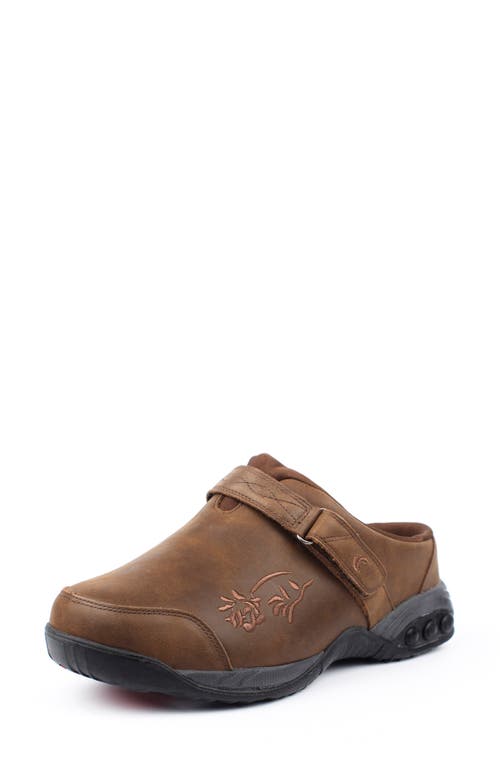 Austin Sneaker Mule in Brown Leather