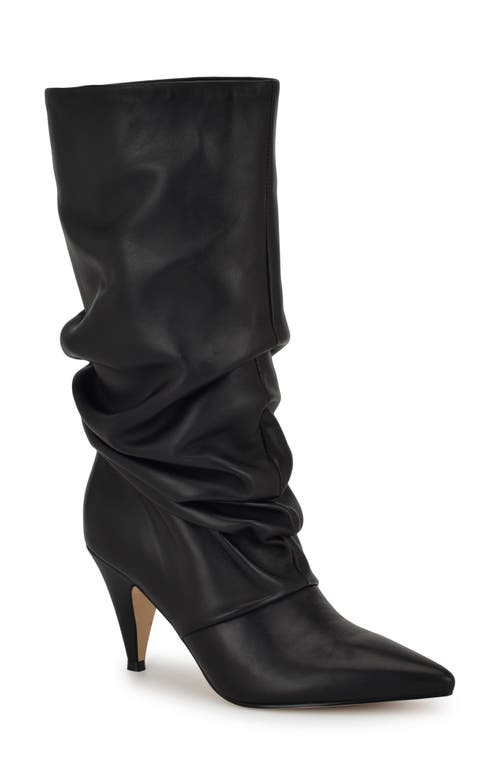 Shop Nine West Primer Slouch Pointed Toe Boot In Black