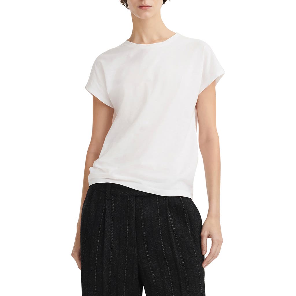 Rag & Bone The Slub Back Pleat Organic Cotton Top In White