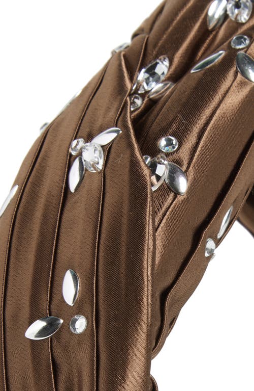 Lele Sadoughi Greta Honeybee Embellished Headband In Root Beer