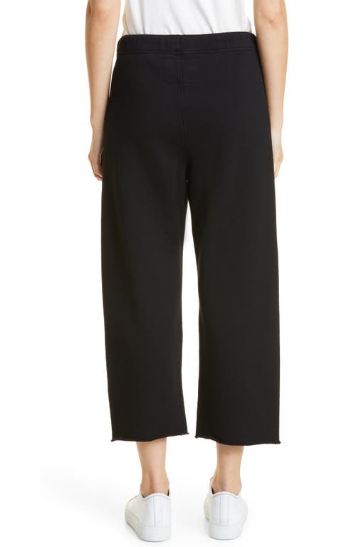 Shop Frank & Eileen Catherine Crop Wide Leg Sweatpants In Black