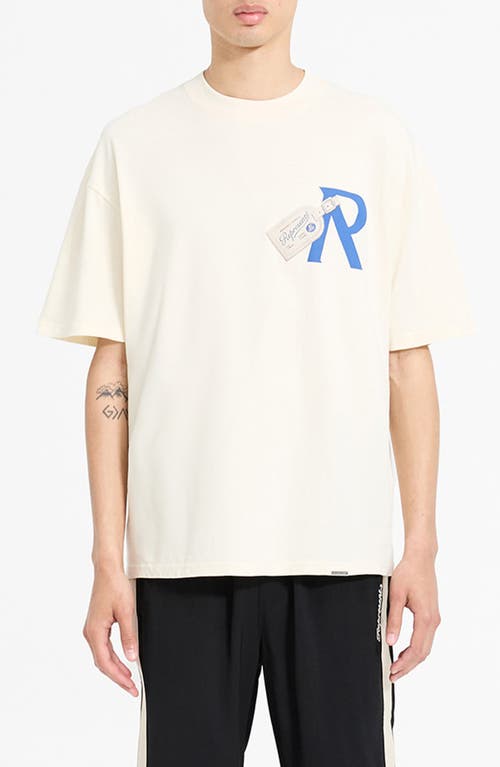 Shop Represent Luggage Tag Oversize Graphic T-shirt In Antique White