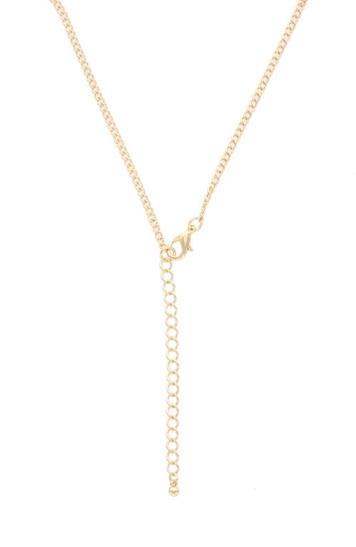 Shop Olivia Welles Bev Detail Necklace In Gold/blue