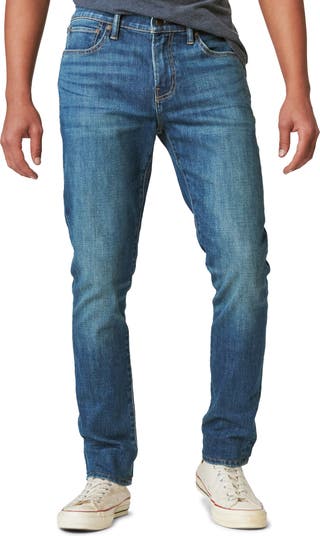 Lucky Brand Jeans Adult 36X30 Blue Denim Pockets Logo Zipper Button Mens