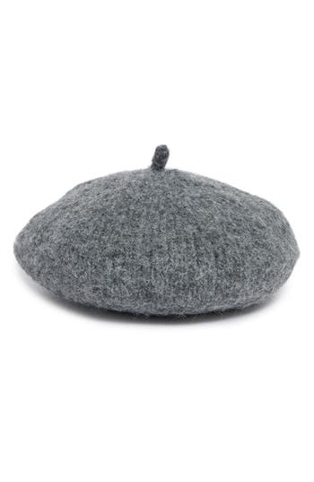 Steve Madden What The Fuzz Beret In Grey