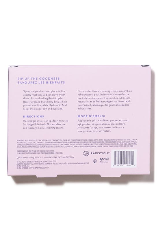 Patchology Serve Chilled Rose Lips Hydrating Lip Gels, Pack Of 5