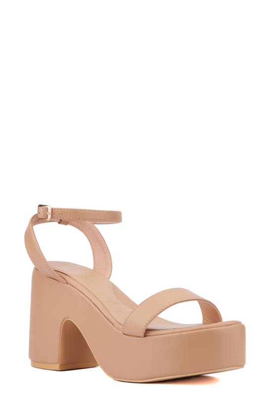 Shop Olivia Miller Charmer Platform Sandal In Nude