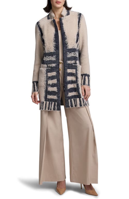 Shop Nic + Zoe Nic+zoe Textured Double Knit Jacket In Neutral Multi