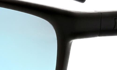 Hurley Modern 56mm Polarized Square Sunglasses In Rubberized Black/blue