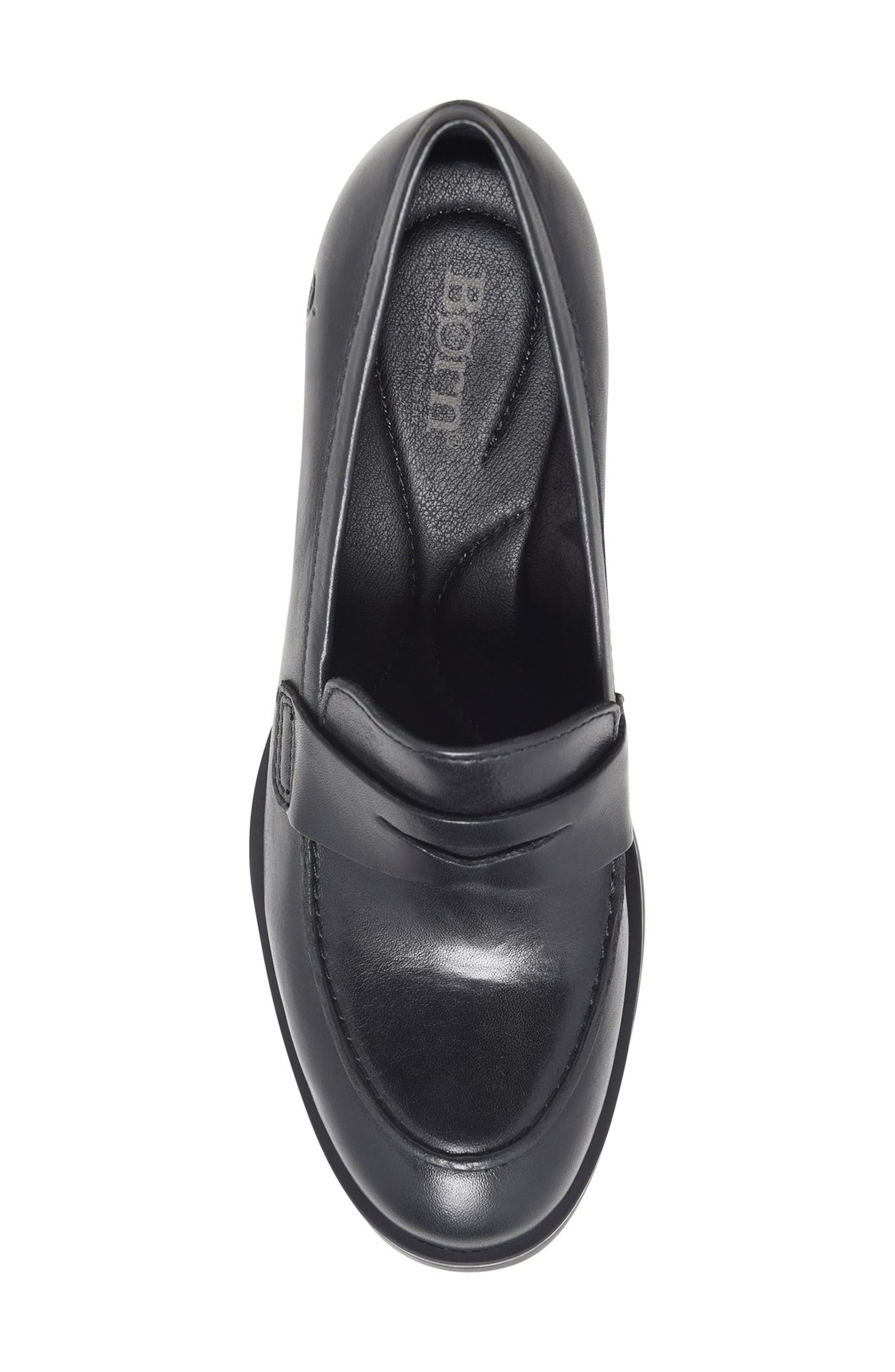 block heel penny loafer