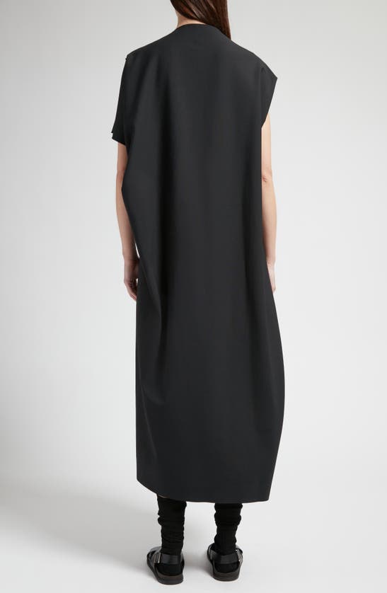 Shop The Row Leonie Asymmetric Drape Dress In Black