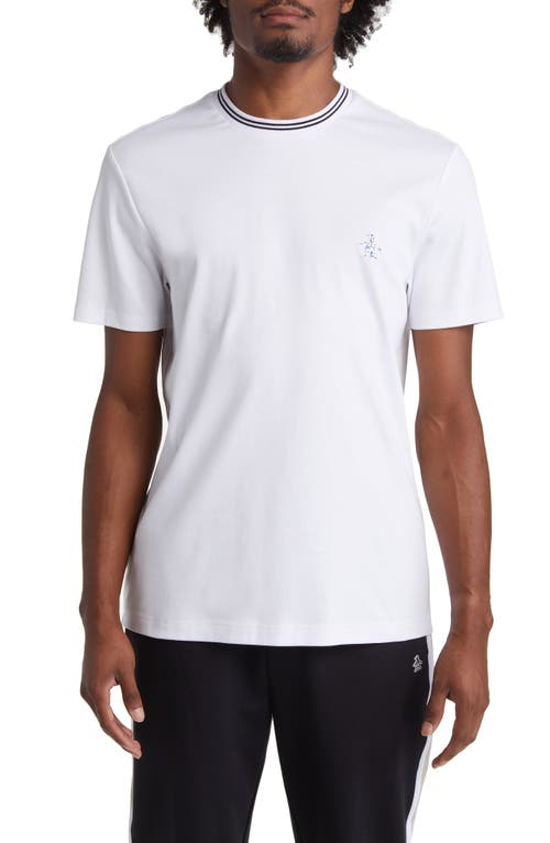 Original Penguin Slim Fit Logo Graphic Cotton Interlock T-Shirt in Bright White at Nordstrom, Size X-Large