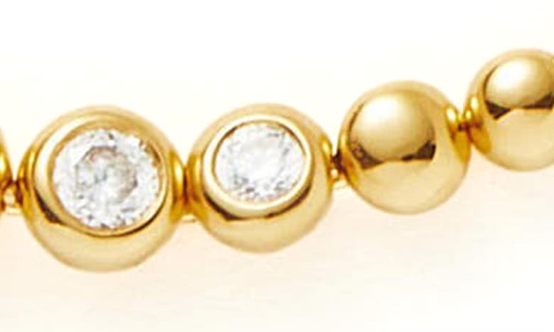 Shop Missoma Cubic Zirconia Ball Chain Bracelet In Gold