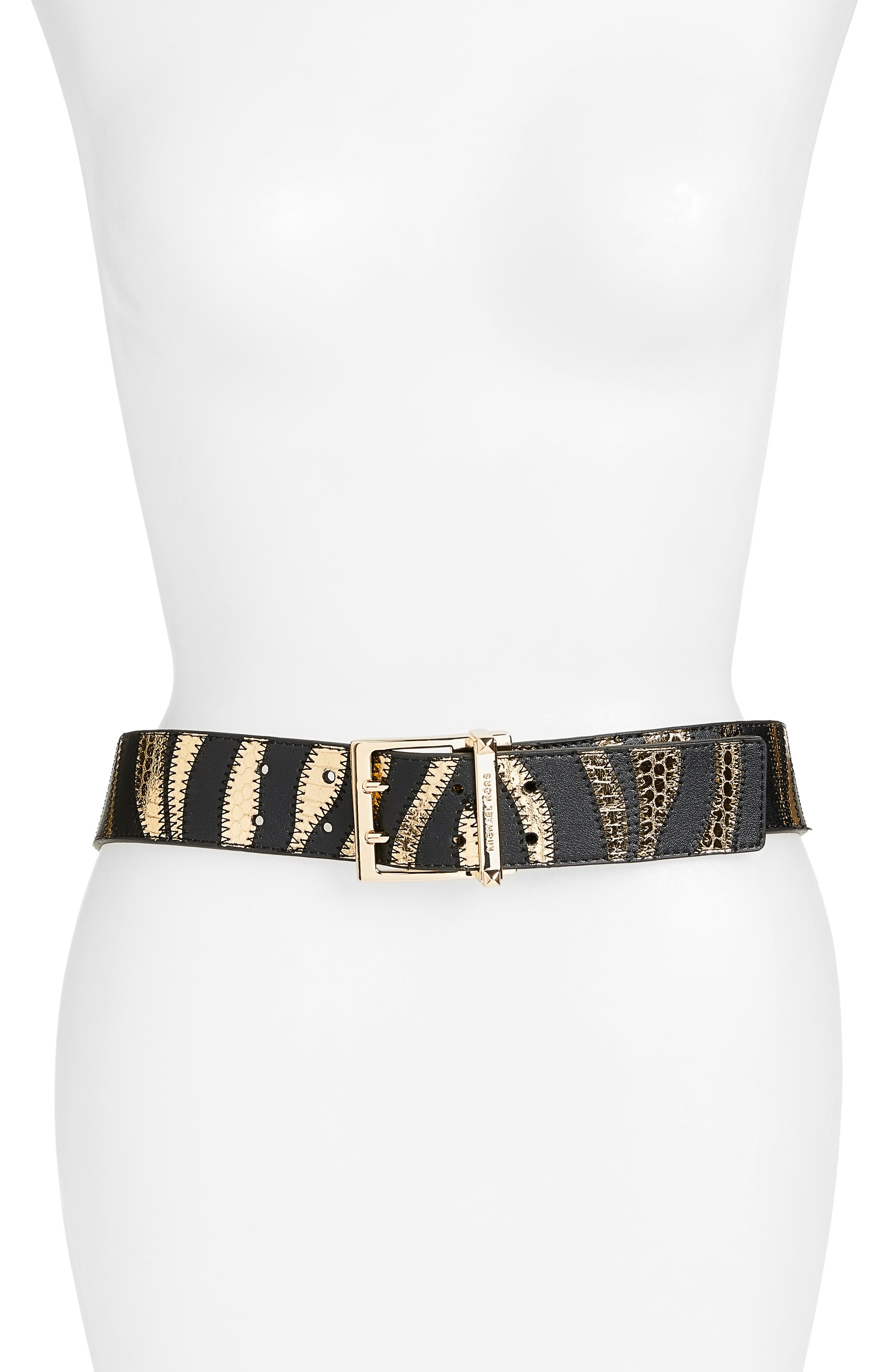 michael kors snakeskin belt