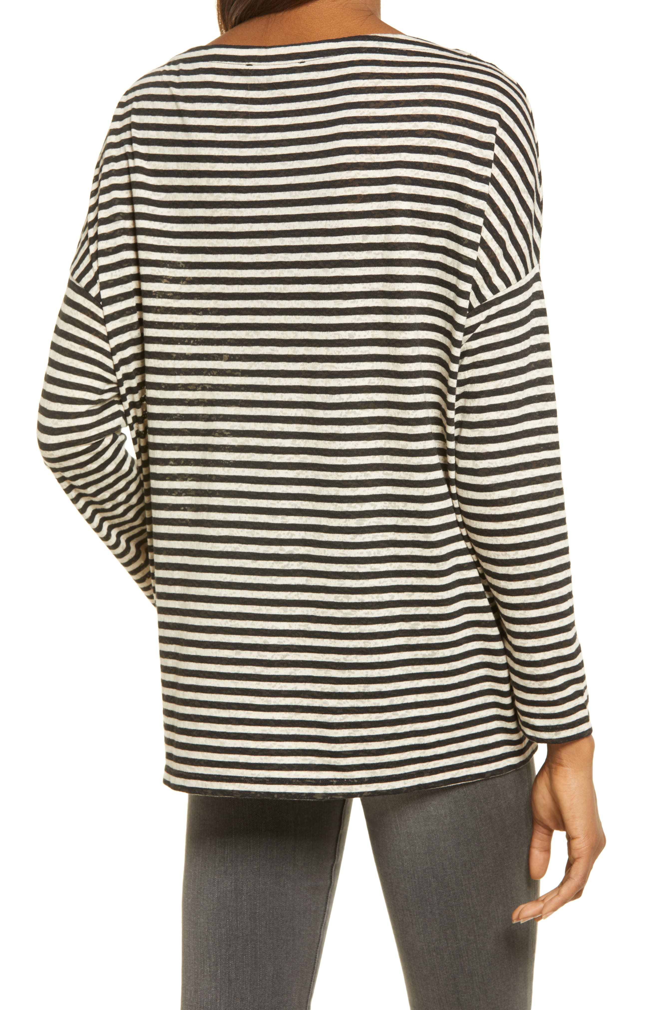 all saints striped t shirt