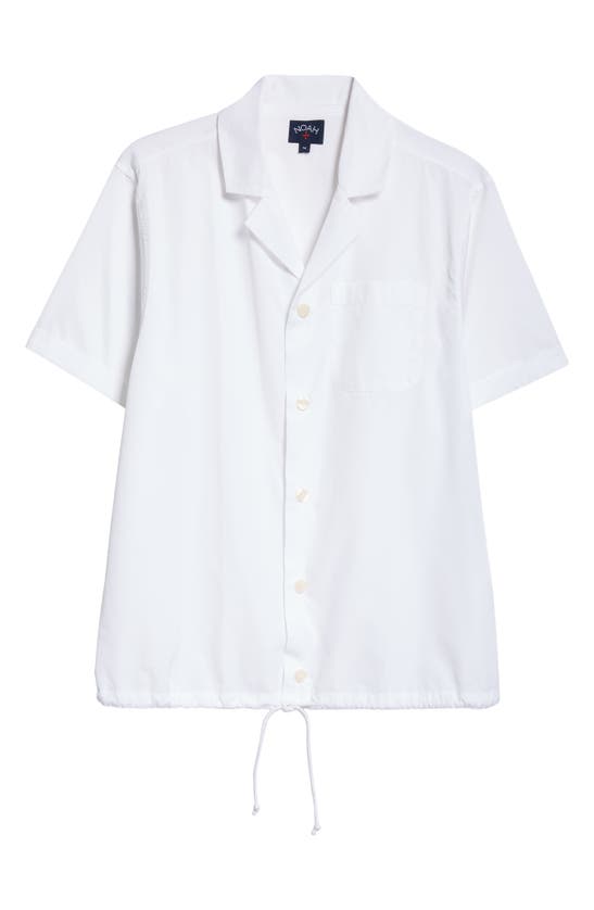 Shop Noah Short Sleeve Cotton Button-up Camp Shirt In White