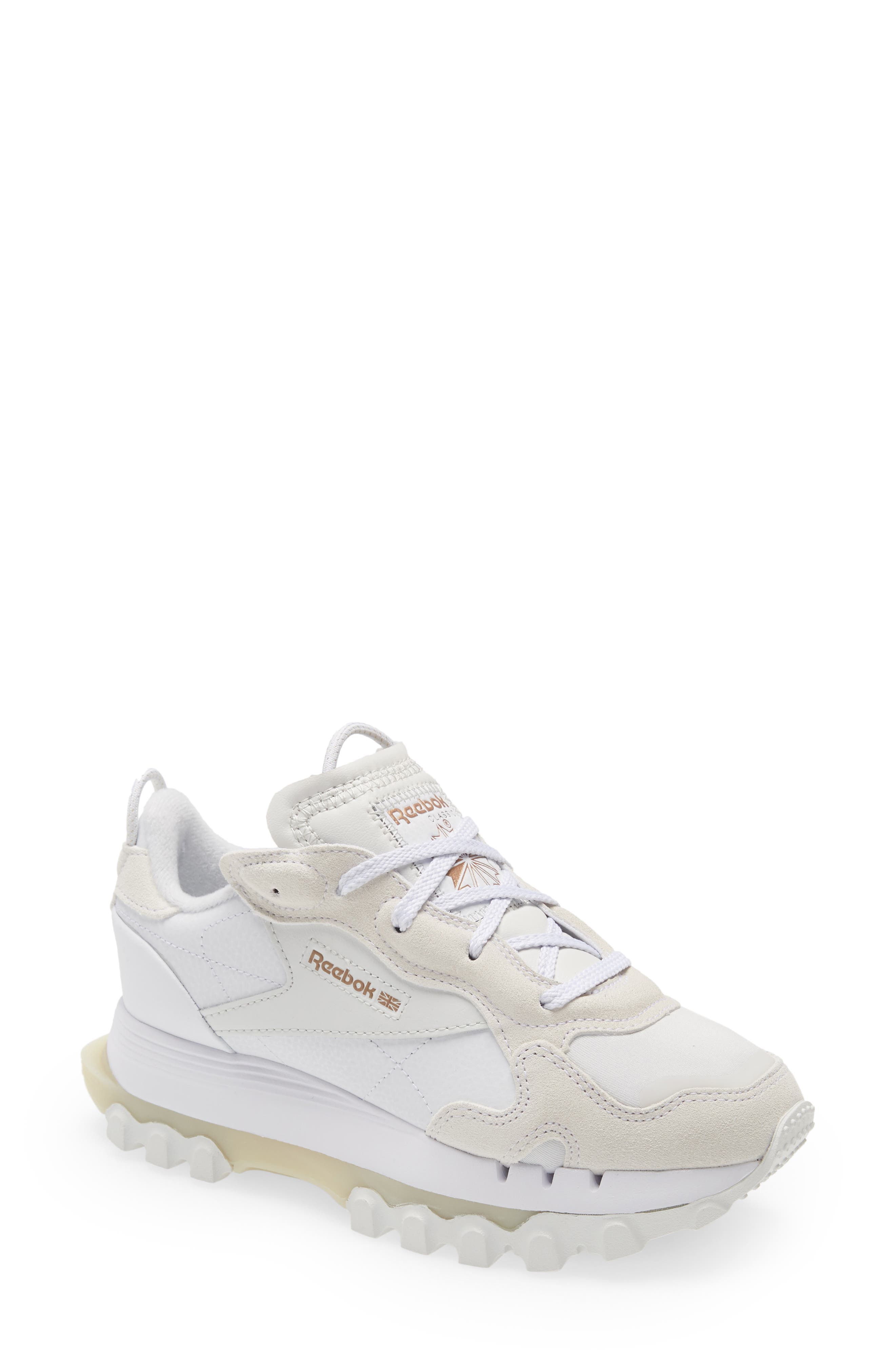 UPC 194823762693 product image for Reebok x Cardi B Classic Sneaker in White/Grey/Gldn Bronze at Nordstrom, Size 8 | upcitemdb.com