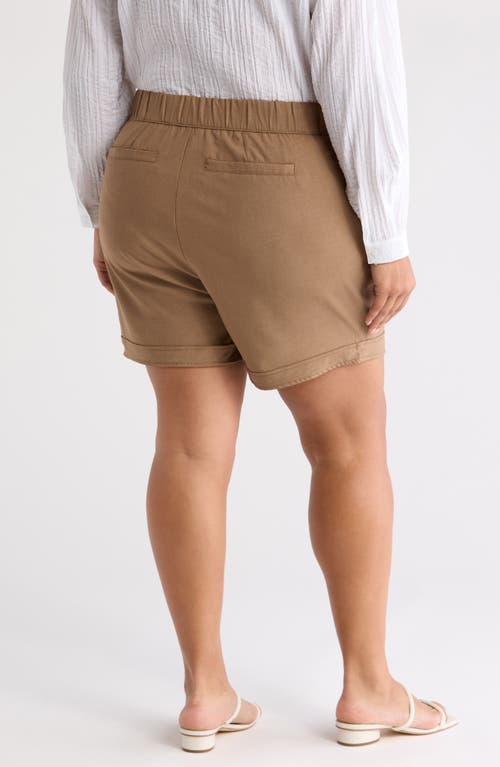 Shop Wit & Wisdom Skyrise Patch Pocket High Waist Shorts In Sandalwood