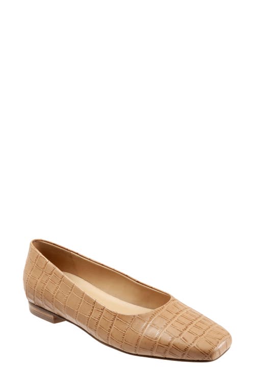 Trotters Honor Flat Bone Leather at Nordstrom,