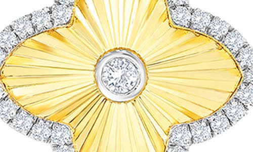 Simona Cubic Zirconia Flower Pendant Necklace In Two-tone