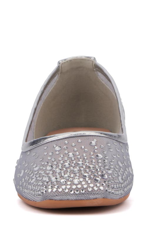 New York And Company Priya Mesh Flat In Silver