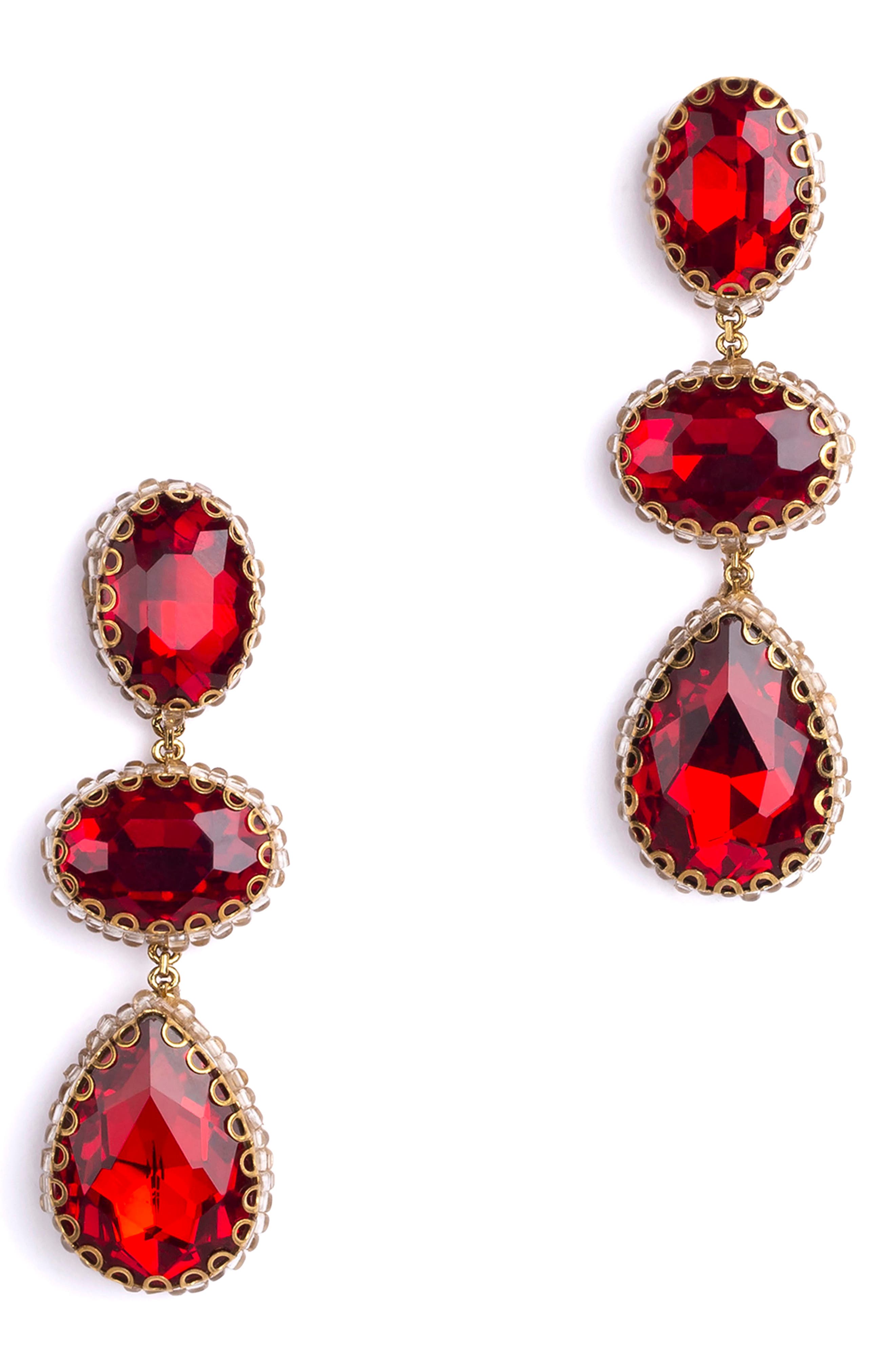 red earrings